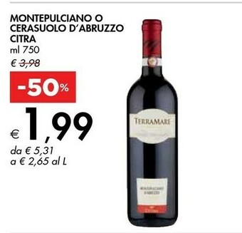 Bennet Citra Montepulciano d'Abruzzo offerta