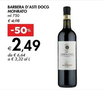 Bennet Monrato Barbera D'Asti DOCG offerta