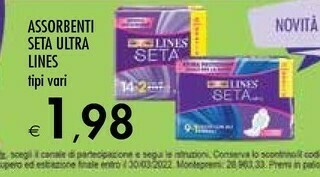 Bennet Lines Assorbenti Seta Ultra offerta