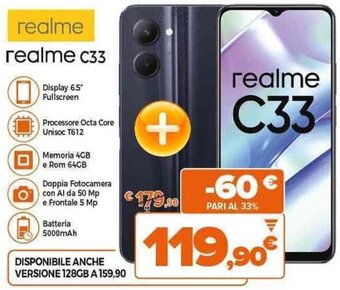 Expert realme C33 offerta