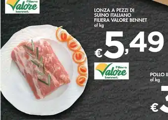 Bennet Bennet Lonza A Pezzi Di Suino Italiano Filiera Valore offerta