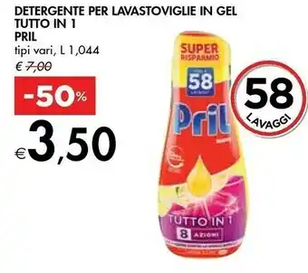 Bennet Pril Detergente Per Lavastoviglie In Gel Tutto In 1 offerta