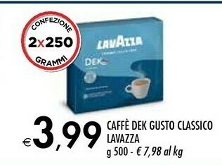 Bennet Lavazza Caffe Dek Gusto Classico offerta