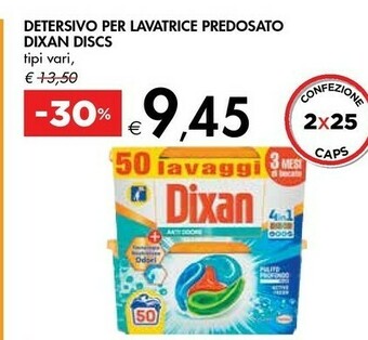 Bennet Dixan Detersivo Per Lavatrice Predosato Discs offerta