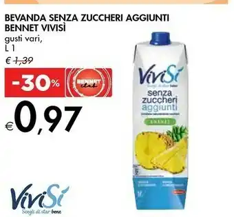 Bennet Bennet Bevanda Senza Zuccheri Aggiunti Vivisi Ananas offerta
