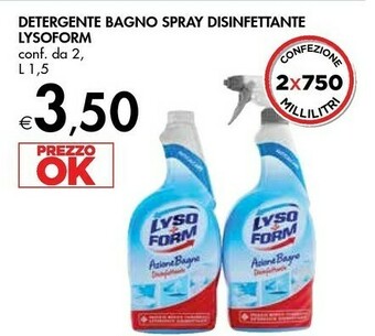 Bennet Lysoform Detergente Bagno Spray Disinfettante offerta