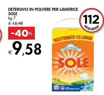 Bennet Sole Detersivo In Polvere Per Lavatrice offerta