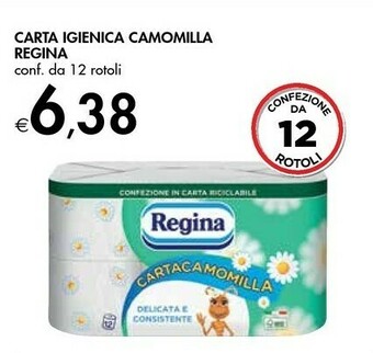 Bennet Regina Carta Igienica Camomilla offerta