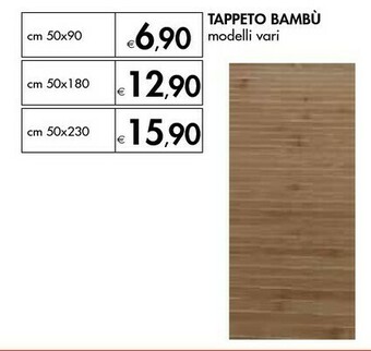 Tappeto Bambu