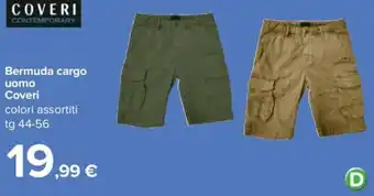 Carrefour Bermuda cargo uomo Coveri colori assortiti tg 44-56 offerta