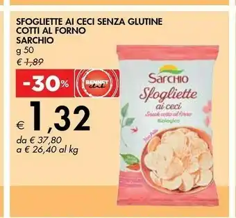 Bennet Sarchio Sfogliette Ai Ceci Senza Glutine Cotti Al Forno offerta