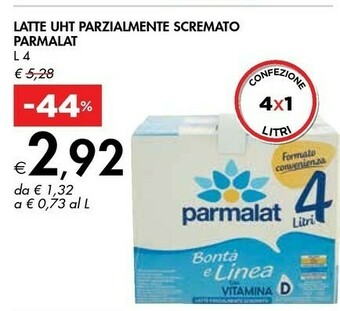 Bennet Parmalat Latte Uht Parzialmente Scremato offerta