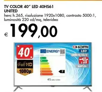 Bennet United LED40HS61 TV 101,6 Cm (40") Full HD Argento offerta