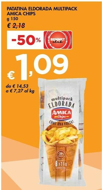 Bennet Amica chips Eldorada La Tradizionale 150 G(ml) offerta