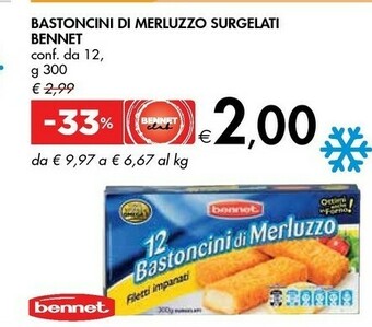 Bennet Bennet Bastoncini Di Merluzzo offerta