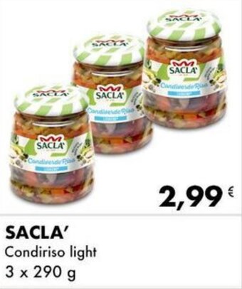Iper Tosano SACLA' Condiriso light 3 x 290 g offerta
