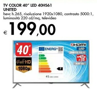 Bennet United TV COLOR 40" LED 40HS61 offerta