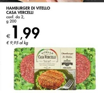 Bennet Casa Vercelli Hamburger Di Vitello offerta