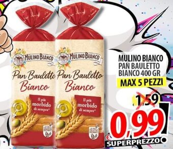 Il Genio Supermercato MULINO BIANCO PAN BAULETTO BIANCO 400 GR offerta