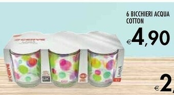 Bennet 6 Bicchieri Acqua Cotton offerta