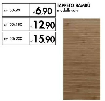 Bennet Tappeto Bambu Cm 50x90 offerta