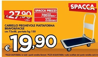 Bennet Bravo & Facile Carrello Pieghevole Piattaforma offerta