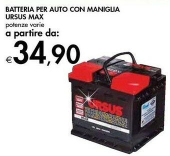 Bennet Ursus Max Batteria Per Auto Con Maniglia offerta