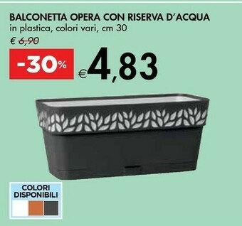 Bennet Balconetta Opera Con Riserva D'Acqua offerta