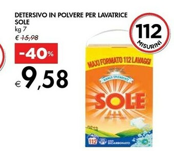 Bennet Sole Detersivo In Polvere Per Lavatrice offerta