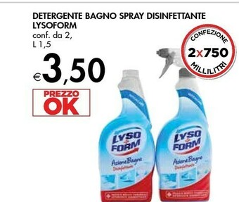 Bennet Lysoform Detergente Bagno Spray Disinfettante offerta
