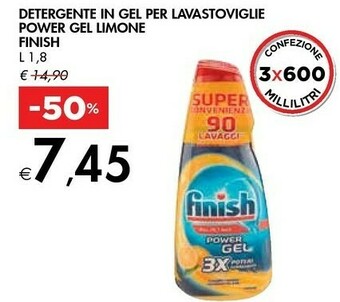 Bennet Finish Detergente In Gel Per Lavastoviglie Power Gel Limone offerta