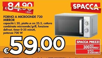 Bennet Mirror Forno A Microonde 720 offerta
