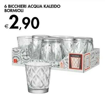 Bennet Bormioli Rocco 6 Bicchieri Acqua Kaleido offerta