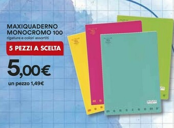 Coop Maxiquaderno Monocromo 100 offerta