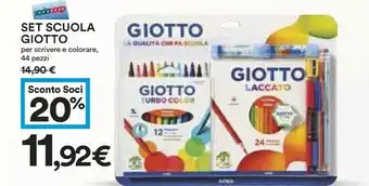 Coop Giotto Set Scuola Per Scrivere E Colorare 44 Pezzi offerta