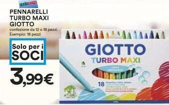 Coop Giotto Pennarelli Turbo Maxi 18 Pezzi offerta