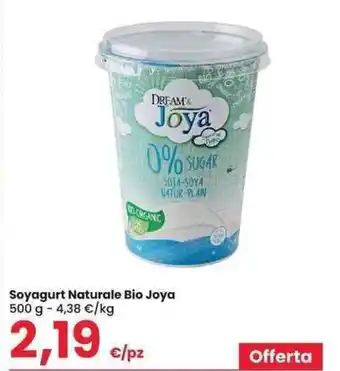 Interspar Soyagurt Naturale Bio Joya 500 g offerta