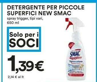 Coop Smac Detergente Per Piccole Superfici New offerta
