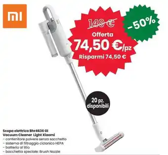 Interspar Scopa elettrica Bhr4636 GI Vacuum Cleaner Light Xiaomi offerta