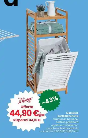 Interspar Mobiletto portabiancheria offerta