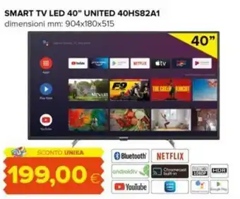 SMART TV LED 40” UNITED 40HS82A1