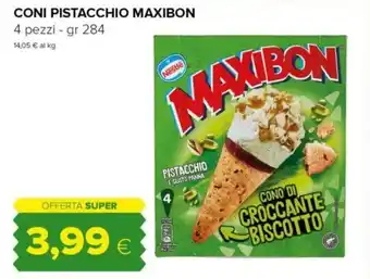 Oasi CONI PISTACCHIO MAXIBON 4 pezzi - gr 284 offerta
