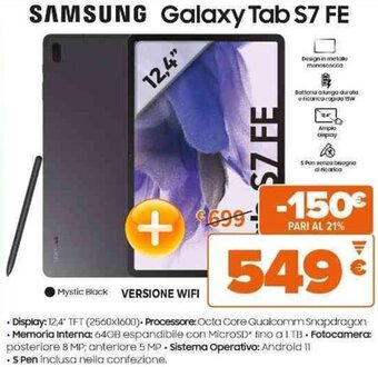 Expert SAMSUNG Galaxy Tab S7 FE offerta