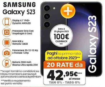 Expert SAMSUNG Galaxy S23 offerta