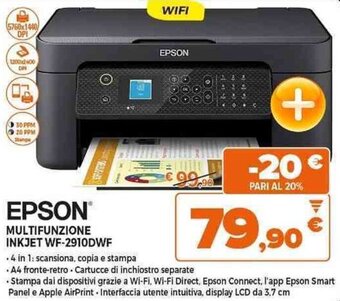 Expert EPSON MULTIFUNZIONE INKJET WF-2910DWF offerta