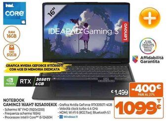 Expert Lenovo NOTEBOOK GAMING3 161AH7 82SA00EKIX offerta