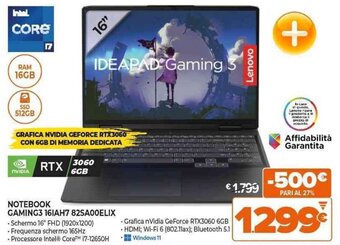 Expert Lenovo NOTEBOOK GAMING3 161AH7 82SA00ELIX offerta