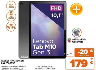 Expert Lenovo TABLET M10 3RD GEN ZAAE0000SE offerta