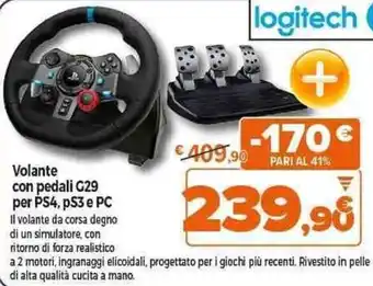 logitech Volante con pedali G29 per PS4, PS3 e PC