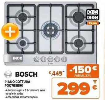 Expert BOSCH PIANO COTTURA PGQ7B5B90 offerta